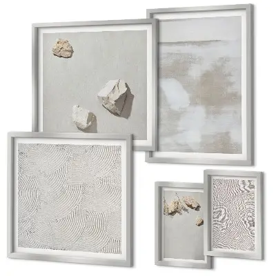 Wanddecoratie compositie Zandsteen boho textuur