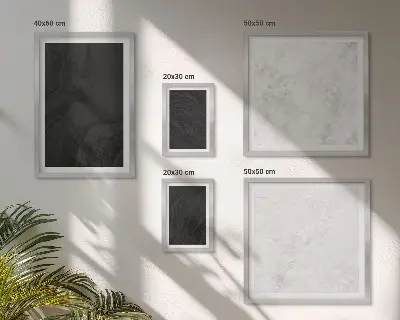 Moderne kunstwerkenset met donker licht marmeren patroon in glamourstijl