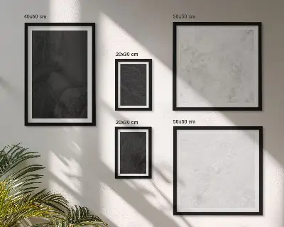 Moderne kunstwerkenset met donker licht marmeren patroon in glamourstijl
