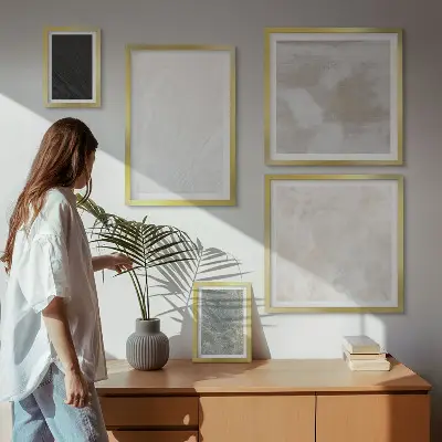 Gallery wall De kleuren van elegante stenen constructies