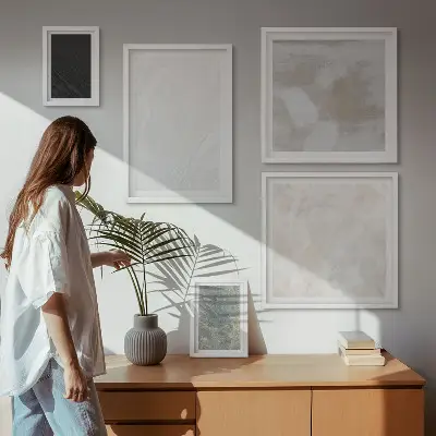 Gallery wall De kleuren van elegante stenen constructies