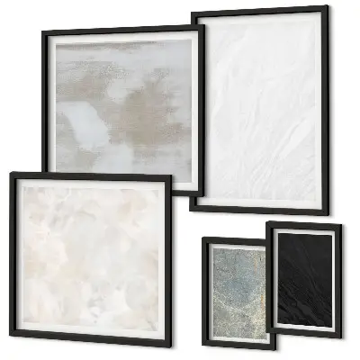 Gallery wall De kleuren van elegante stenen constructies