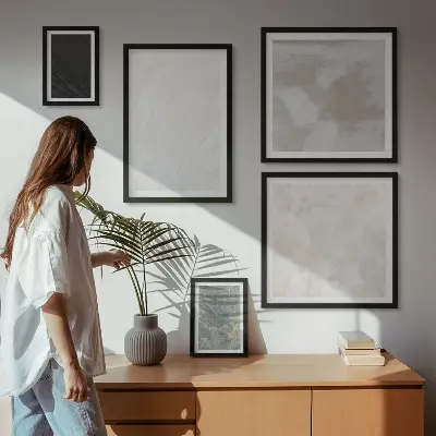 Gallery wall De kleuren van elegante stenen constructies