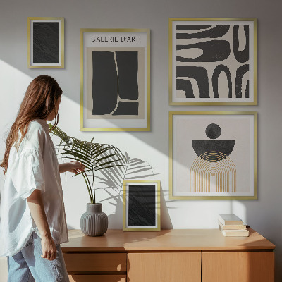 Wanddecoratie compositie Abstracte marmervormen