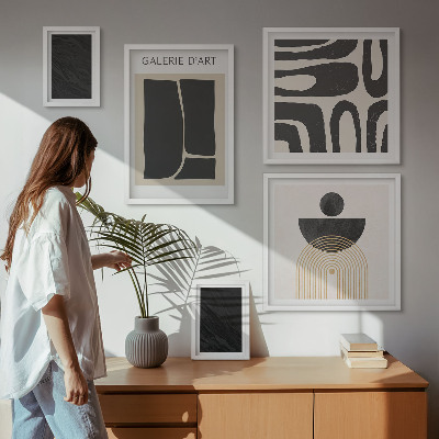 Wanddecoratie compositie Abstracte marmervormen
