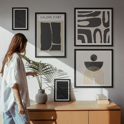 Wanddecoratie compositie Abstracte marmervormen