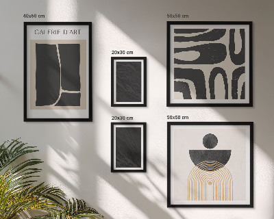 Wanddecoratie compositie Abstracte marmervormen