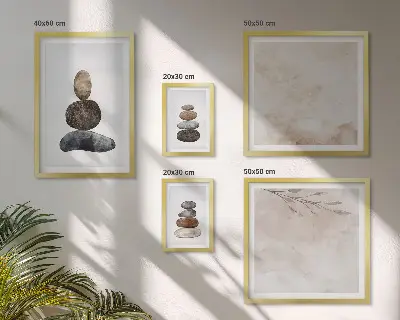 Gallery wall Stapels stenen boho schilderij