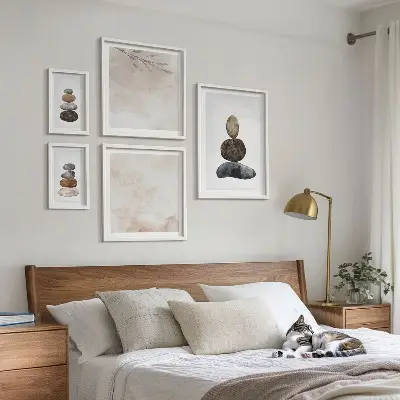 Gallery wall Stapels stenen boho schilderij