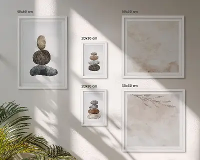 Gallery wall Stapels stenen boho schilderij