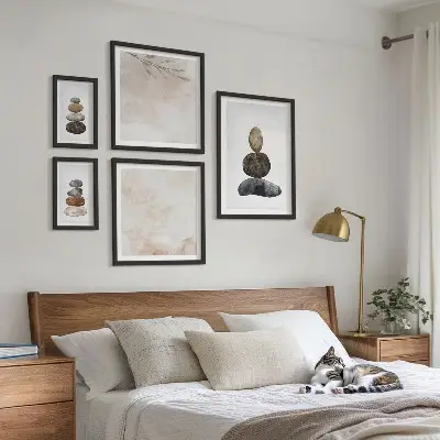 Gallery wall Stapels stenen boho schilderij