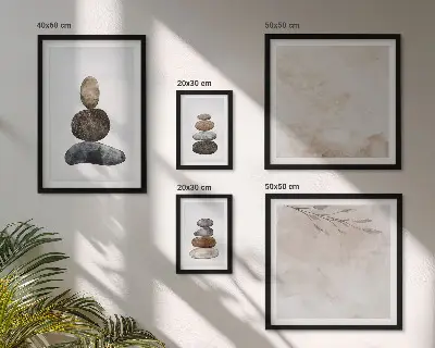 Gallery wall Stapels stenen boho schilderij
