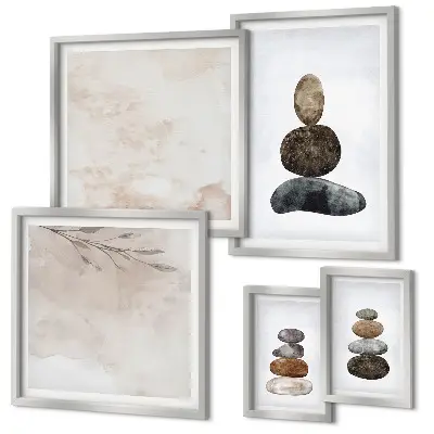 Gallery wall Stapels stenen boho schilderij