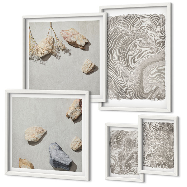Wanddecoratie compositie Moderne abstracte vormen