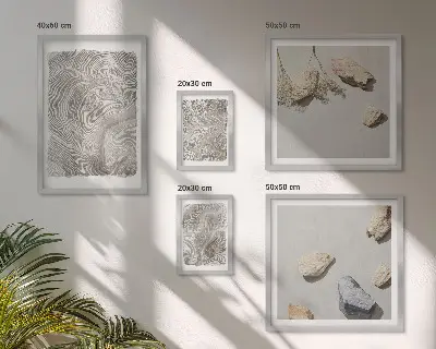 Wanddecoratie met abstracte vormen moderne compositie