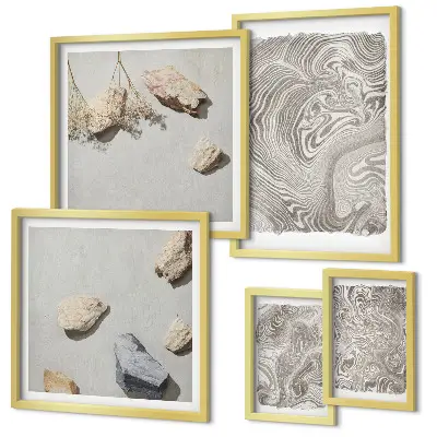 Wanddecoratie met abstracte vormen moderne compositie