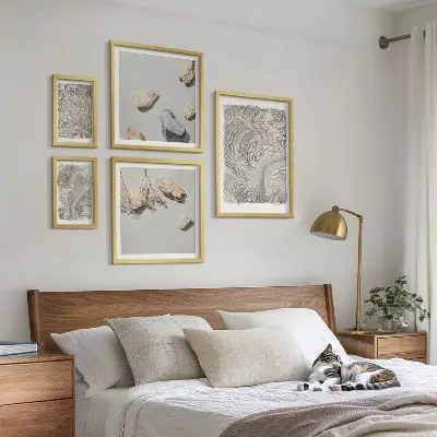 Wanddecoratie met abstracte vormen moderne compositie