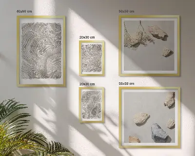 Wanddecoratie met abstracte vormen moderne compositie