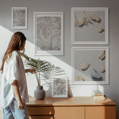 Wanddecoratie compositie Moderne abstracte vormen