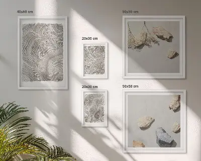 Wanddecoratie met abstracte vormen moderne compositie