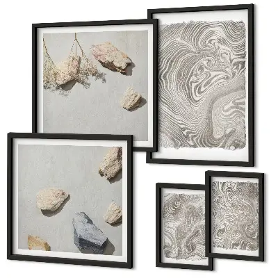 Wanddecoratie met abstracte vormen moderne compositie