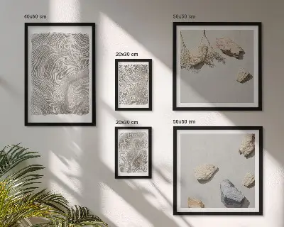 Wanddecoratie met abstracte vormen moderne compositie