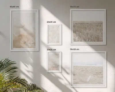 Set van moderne schilderijen met pastelkleurige en modieuze texturen