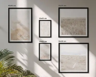 Set van moderne schilderijen met pastelkleurige en modieuze texturen