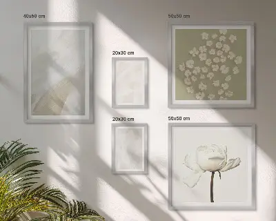 Gallery wall bloemen met modieuze boho-texturen