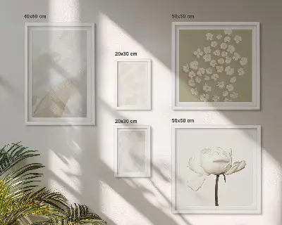 Gallery wall bloemen met modieuze boho-texturen