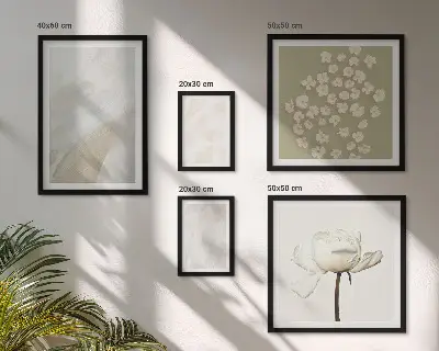 Gallery wall bloemen met modieuze boho-texturen