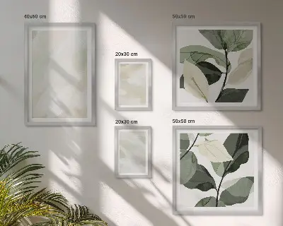 Wanddecoratie compositie in abstracte boho-stijl met heldere verf