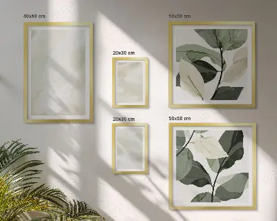Wanddecoratie compositie in abstracte boho-stijl met heldere verf