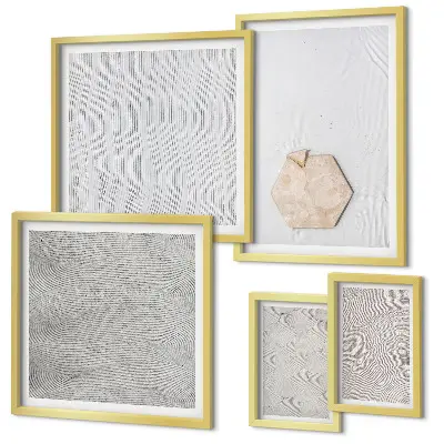 Gallery wall met lichte boho zandtexturen