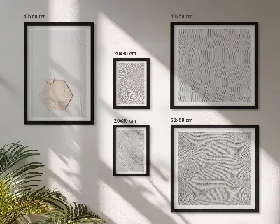 Gallery wall met lichte boho zandtexturen