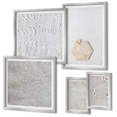 Gallery wall met lichte boho zandtexturen