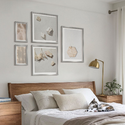 Wanddecoratie compositie Subtiele boho-texturen in natuurlijke stijl