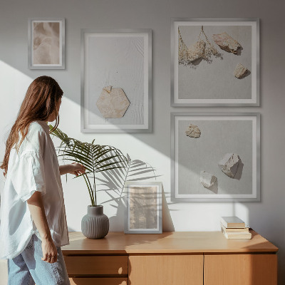 Wanddecoratie compositie Subtiele boho-texturen in natuurlijke stijl