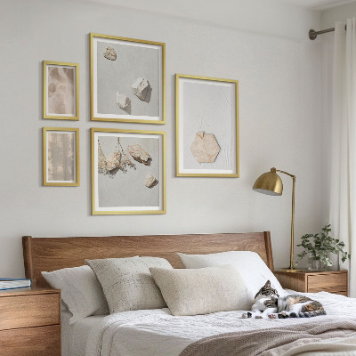 Wanddecoratie compositie Subtiele boho-texturen in natuurlijke stijl