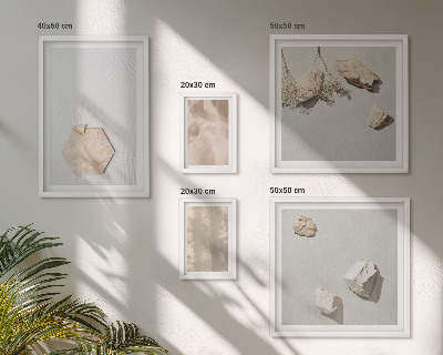 Wanddecoratie compositie Subtiele boho-texturen in natuurlijke stijl