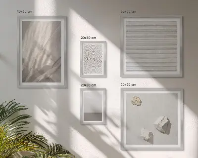 Moderne schilderijen set met verfijnde boho-texturen uit de natuur