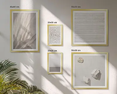 Moderne schilderijen set met verfijnde boho-texturen uit de natuur