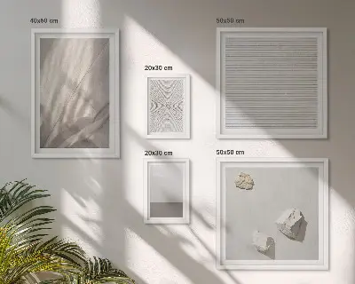 Moderne schilderijen set met verfijnde boho-texturen uit de natuur