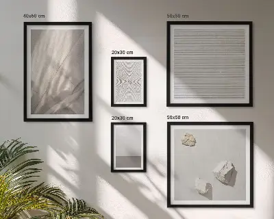 Moderne schilderijen set met verfijnde boho-texturen uit de natuur