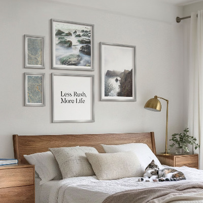 Wanddecoratie compositie Groene Marmer Melancholie
