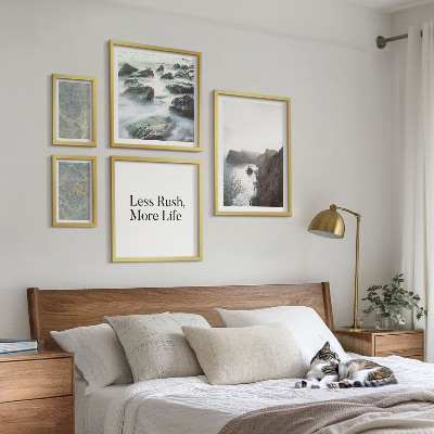 Wanddecoratie compositie Groene Marmer Melancholie