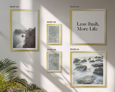 Wanddecoratie compositie Groene Marmer Melancholie