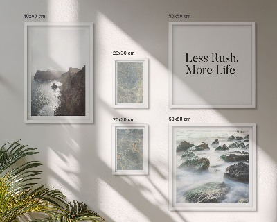 Wanddecoratie compositie Groene Marmer Melancholie