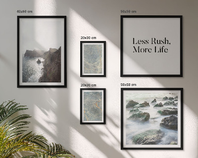 Wanddecoratie compositie Groene Marmer Melancholie