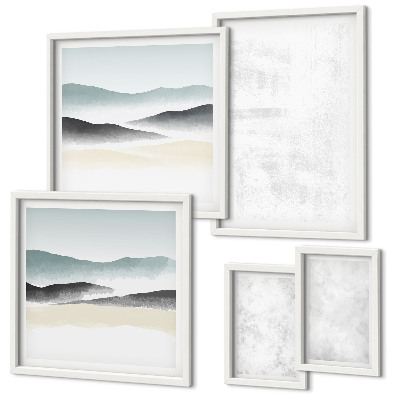 Moderne schilderijen set Abstracte achtergrond met witte stippen